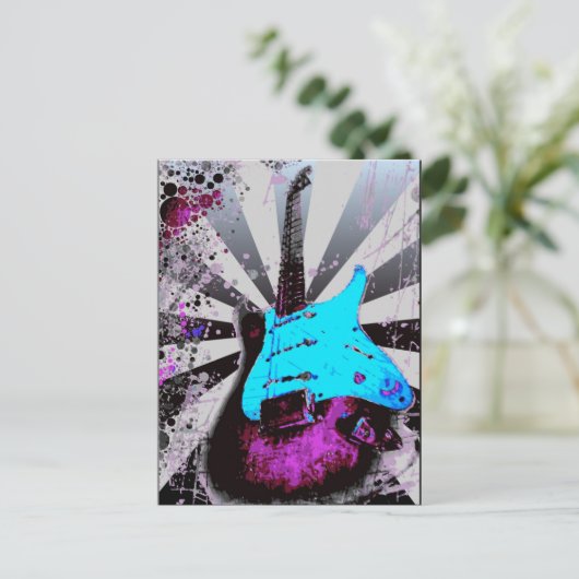 Het elektrische Briefkaart van de Gitaar (Staand voorkant)