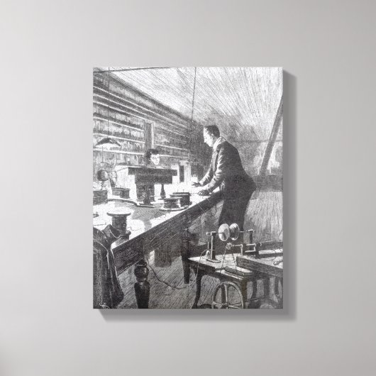 Het elektrische licht canvas afdruk (Voorkant)