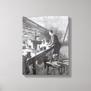 Het elektrische licht canvas afdruk