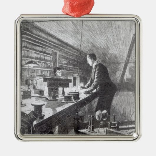 Het elektrische licht metalen ornament (Voorkant)