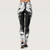 Het elektrolytische zwarte witte dunne driehoeksvl leggings (Achterkant)