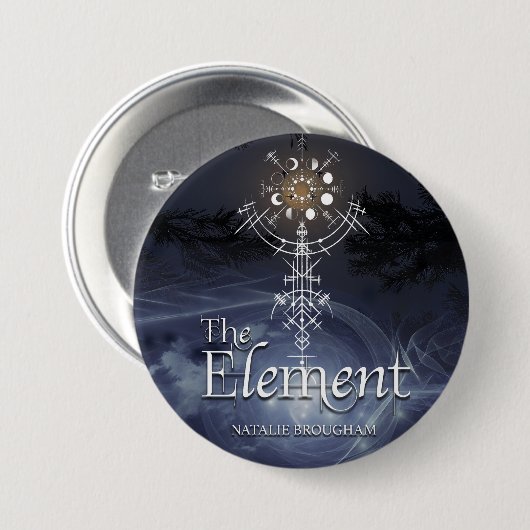 Het Element  Ronde Button 7,6 Cm (Voorkant /achterkant)