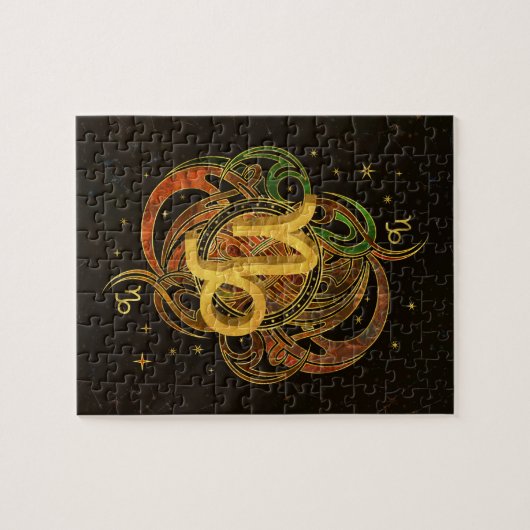 Het element van de Aarde van het Teken van de Legpuzzel (Horizontaal)