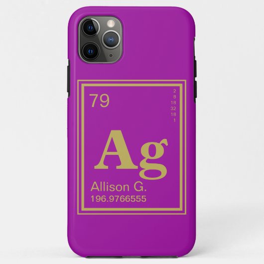 Het element van jou! Aangepaste naam Fuscia Period Case-Mate iPhone Case (Achterkant)