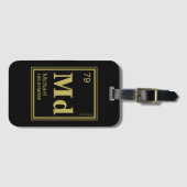 Het element van jou! Aangepaste naam Gold Periodic Bagagelabel (Voorkant (horizontaal))