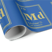 Het element van jou! Aangepaste naam Periodieke Ta Cadeaupapier (Rol Hoek)