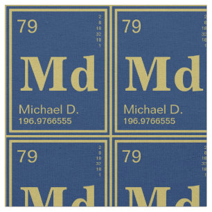 Het element van jou! Gepersonaliseerd goudperiodie Stof