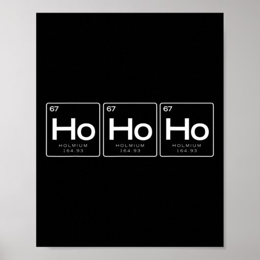 Het Element Van Kerst T-Shirt, Grappige Ho Ho Ho G Poster (Voorkant)