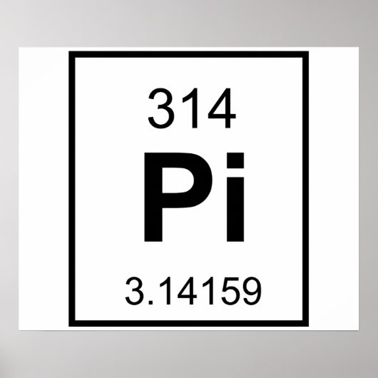 Het element van Pi Poster (Voorkant)