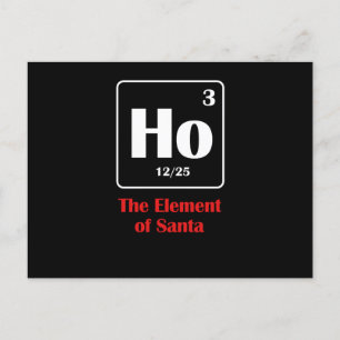 Het element van Santa Ho Funny Science Joke Puns Feestdagenkaart