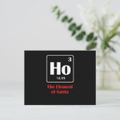 Het element van Santa Ho Funny Science Joke Puns Feestdagenkaart (Staand voorkant)