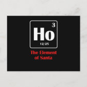 Het Element Van Santa Ho Grappige Wetenschap Grap  Feestdagenkaart (Voorkant)