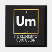 Het element van verwarring T-Shirt Magneet (Voorkant)