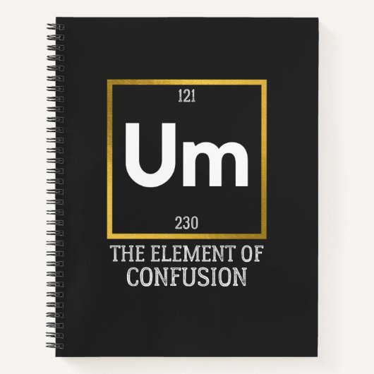 Het element van verwarring T-Shirt Notitieboek (Voorkant)
