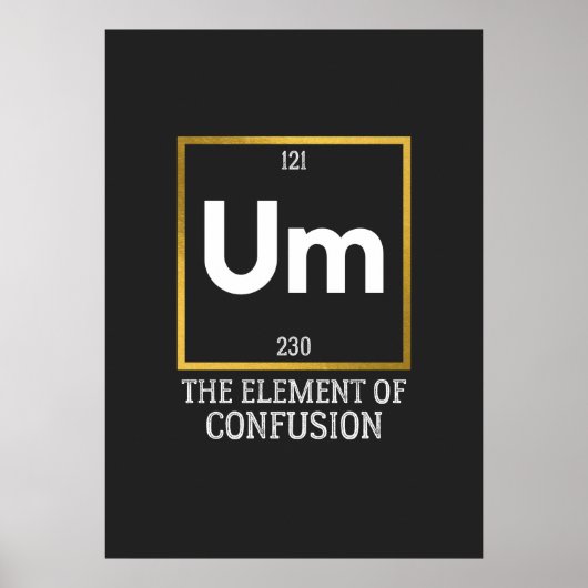 Het element van verwarring T-Shirt Poster (Voorkant)