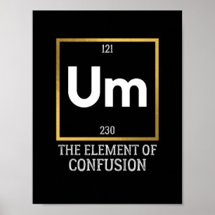 Het element van verwarring T-Shirt Poster