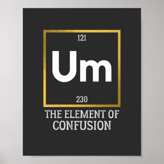 Het element van verwarring T-Shirt Poster (Voorkant)