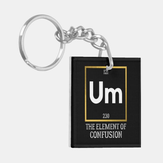 Het element van verwarring T-Shirt Sleutelhanger (Voorkant Links)