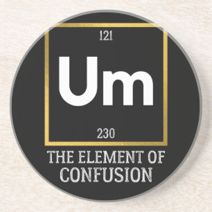 Het element van verwarring T-Shirt Zandsteen Onderzetter