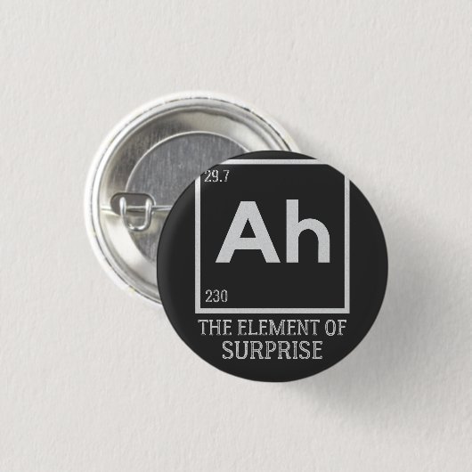 Het element verrassingen ronde button 3,2 cm (Voorkant /achterkant)
