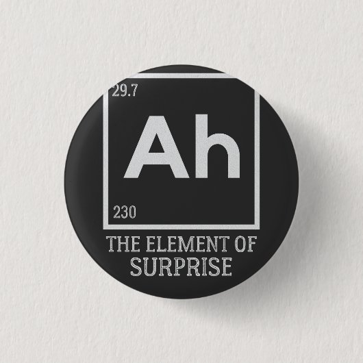 Het element verrassingen ronde button 3,2 cm (Voorkant)