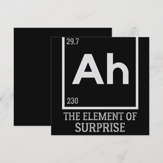 Het element verrassingen save the date (Voorkant / Achterkant)