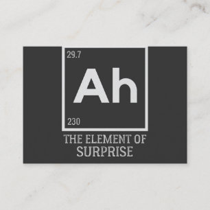 Het element verrassingen visitekaartje
