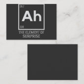 Het element verrassingen visitekaartje (Voorkant / Achterkant)