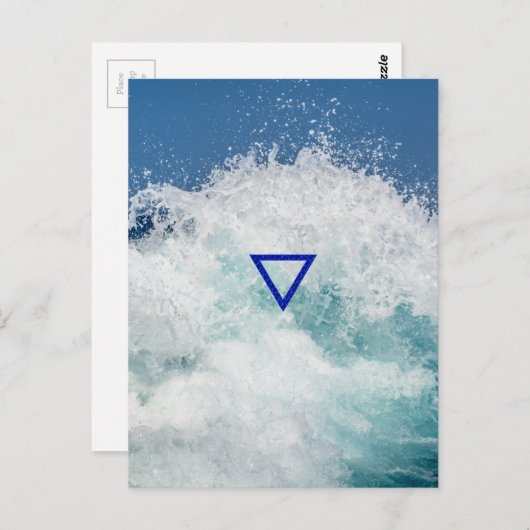 Het elementenwatersymbool briefkaart (Voorkant / Achterkant)