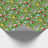 Het Elf en het Kerst Icons Pattern Cadeaupapier (Hoek)
