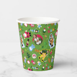 Het Elf en het Kerst Icons Pattern Papieren Bekers