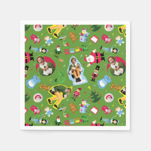 Het Elf en het Kerst Icons Pattern Servet