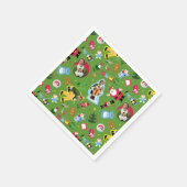 Het Elf en het Kerst Icons Pattern Servet (Hoek)