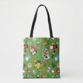 Het Elf en het Kerst Icons Pattern Tote Bag (Voorkant)