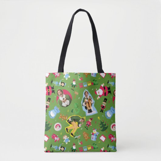 Het Elf en het Kerst Icons Pattern Tote Bag (Voorkant)