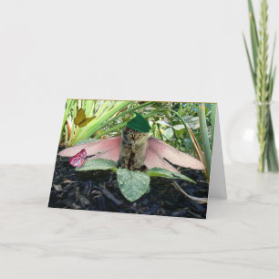 Het Elf Notecard van de Kat van de fee Feestdagen Kaart