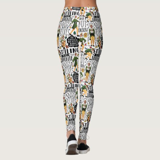 Het Elf Quote-patroon begroten Leggings (Achterkant)
