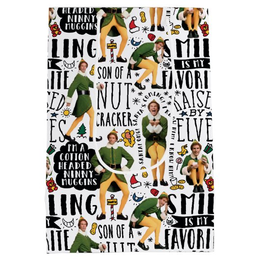 Het Elf Quote-patroon begroten Medium Cadeauzakje (Achterkant)