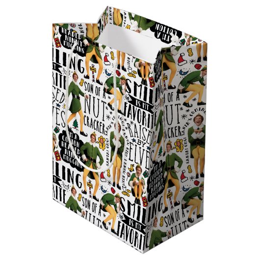 Het Elf Quote-patroon begroten Medium Cadeauzakje (Achterkant Gekanteld)