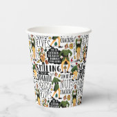 Het Elf Quote-patroon begroten Papieren Bekers (Achterkant)