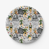 Het Elf Quote-patroon begroten Papieren Bordje (Voorkant)