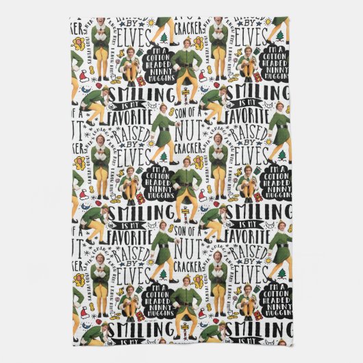 Het Elf Quote-patroon begroten Theedoek (Verticaal)