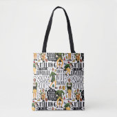 Het Elf Quote-patroon begroten Tote Bag (Voorkant)
