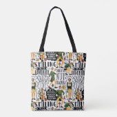 Het Elf Quote-patroon begroten Tote Bag (Achterkant)