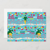 Het Elf Snoep Pattern Briefkaart (Voorkant / Achterkant)
