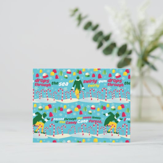 Het Elf Snoep Pattern Briefkaart (Staand voorkant)