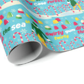 Het Elf Snoep Pattern Cadeaupapier (Rol Hoek)