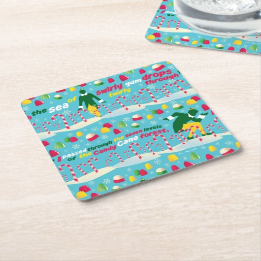 Het Elf Snoep Pattern Kartonnen Onderzetters (Schuin)