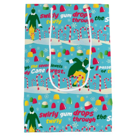 Het Elf Snoep Pattern Medium Cadeauzakje (Achterkant)