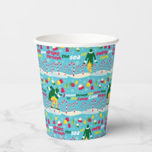 Het Elf Snoep Pattern Papieren Bekers (Achterkant)